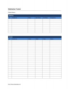 medication list template d medication tracker