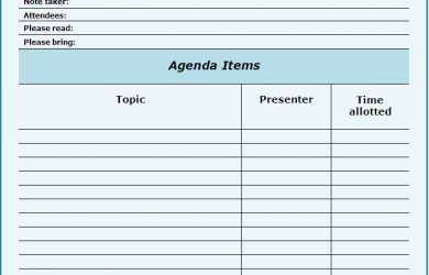 meeting agenda sample meeting agenda templates free