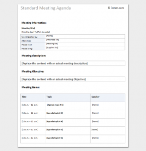 meeting agenda template word meeting agenda template word doc