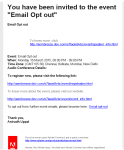 meeting invitations templates opt out email