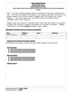 meeting minutes examples meeting minutes template