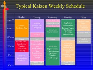 meeting schedule template conducting kaizen events