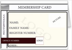 membership card template printed membership card sample