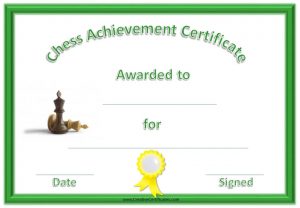 membership certificate template chess certificates
