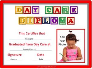 membership certificate template day care diploma
