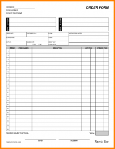 memo format template free printable order forms order form template