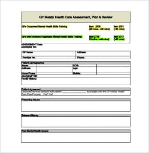 mental health treatment plan template download gp mental health treatment plan pdf free download