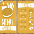 menu design templates hand drawn burger menu template