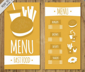 menu design templates hand drawn burger menu template