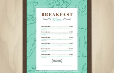 menu template free download breakfast menu template