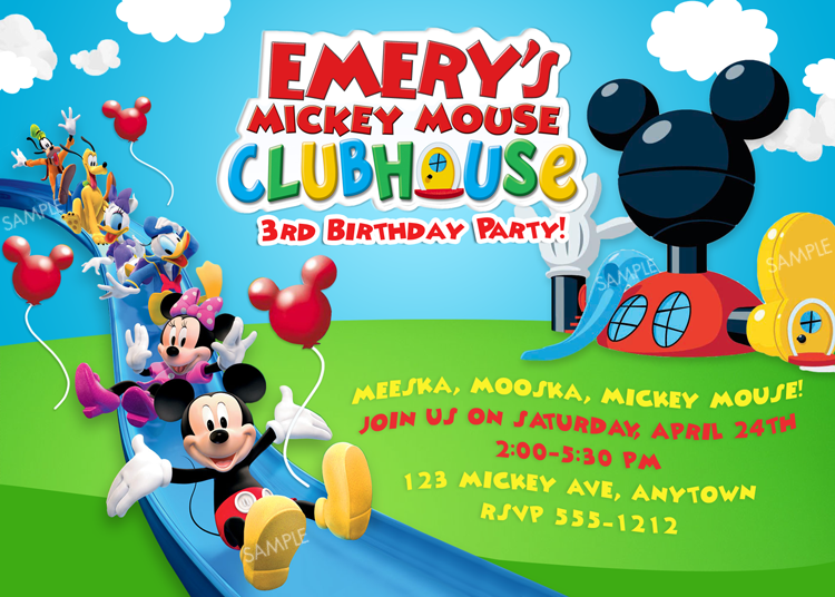 mickey mouse birthday invites