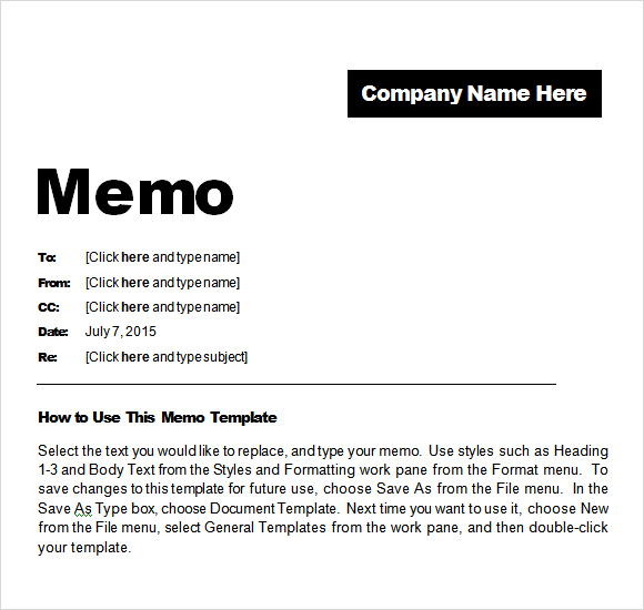 microsoft word memo templates