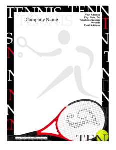 microsoft word newsletter templates tennis letterhead