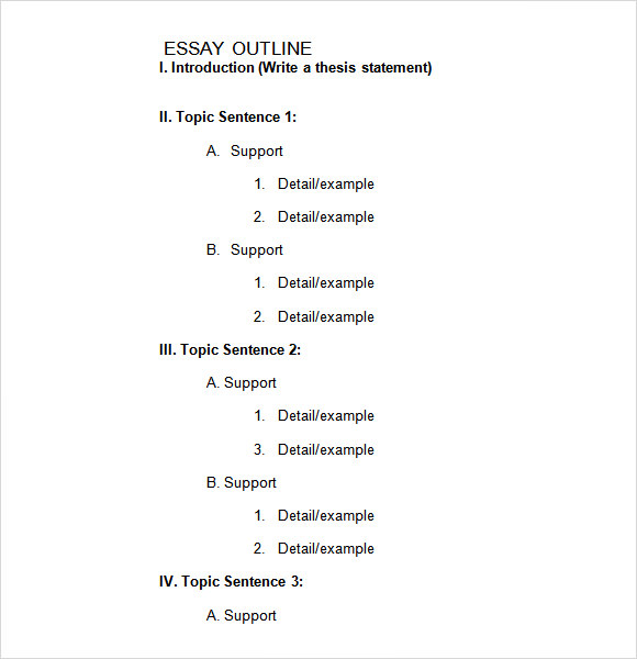 microsoft word outline template