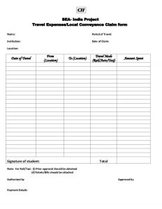 mileage reimbursement template conveyance form