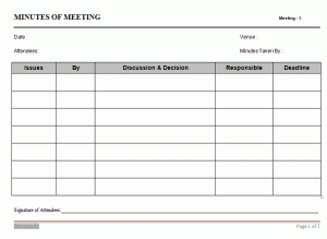 minutes of meeting minutes of meeting action oriented