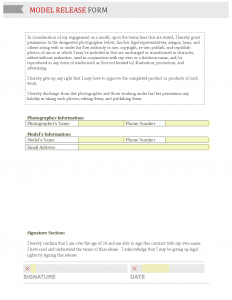 model release form template model release form template