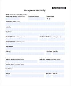 money order template money order deposit slip