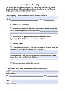 month to month rental agreement form kansas month to month lease agreement x