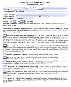month to month rental agreement form new jersey notice to quit pdf x