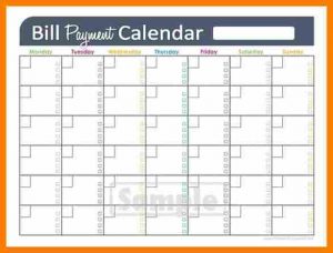 monthly bill template bill calendar template adefffffb