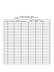 monthly blood sugar log blood sugar blood pressure and weight log chart d