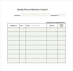 monthly employee schedule template weekly time attendance report template