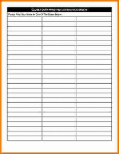 monthly expense report template blank attendance sheet aec z zz