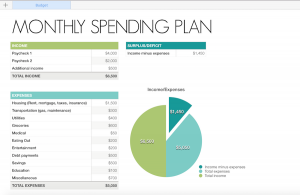monthly profit and loss template organize your finances monthly spending plan