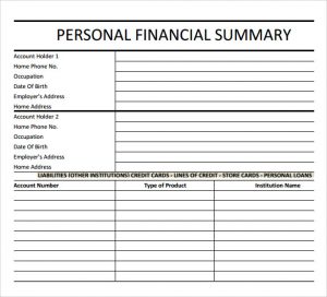monthly report template simple financial summary template
