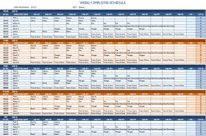 monthly schedule template excel weekly employee schedule template
