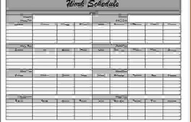 monthly schedule template monthly employee schedule template