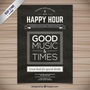 movie poster template psd happy hour poster