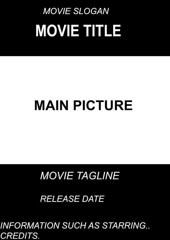 movie poster template psd