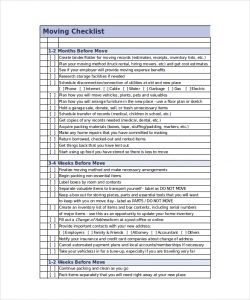 moving checklist template moving checklist excel format template download