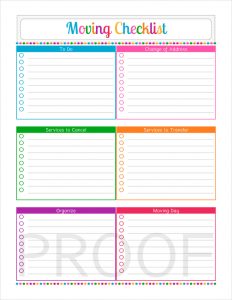 moving checklist template printable moving checklist template download