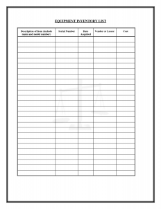 moving inventory list inventory checklist template blank monthly inventory form