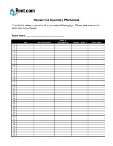 moving inventory list household inventory worksheet adbeecbdacbeb