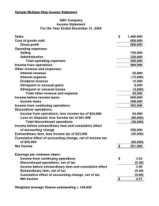 multi step income statement example multiple step income statement nupqyd