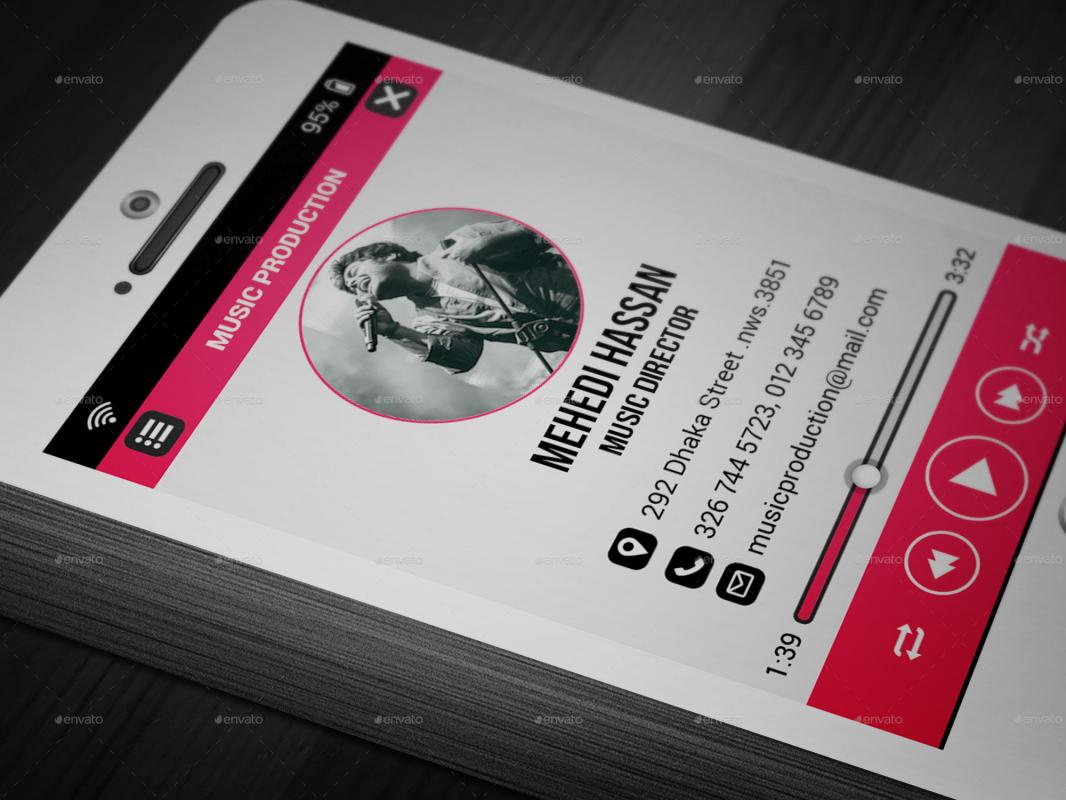 music business cards