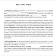 music contract template film music contract tenplate word free download
