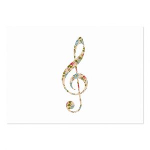 musician business card whimsical cute girly floral retro music note business card rcceeda xwjeg byvr