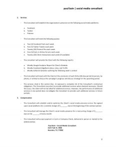 net terms agreement template social media consulting services contract