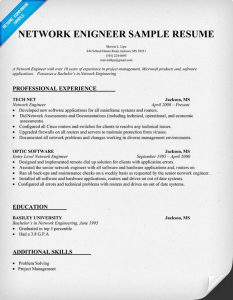 network engineer resume network engineering resume example