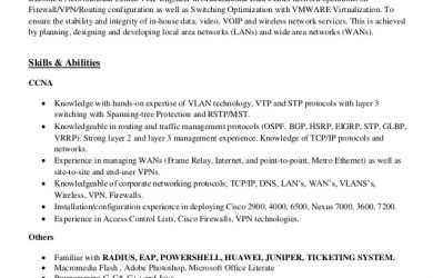 network engineer resume resume network engineer skills and abilities