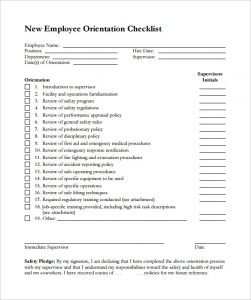 new employee onboarding checklist new employee orientation checklist