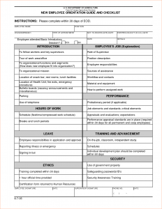 new employee orientation checklist employee orientation checklist