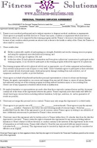 new hire forms template personal training agreement sample