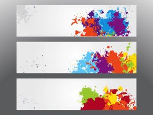 news website templates freevector colorful splatter banners