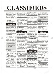 newspaper ad template classified newspaper ad template